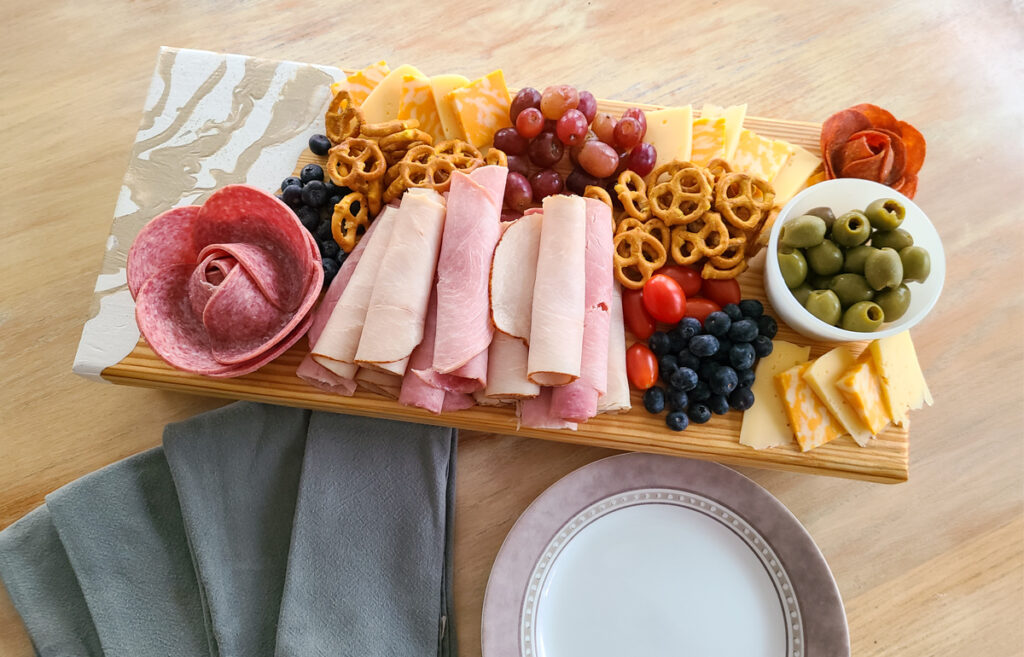 large featured charcuterie board