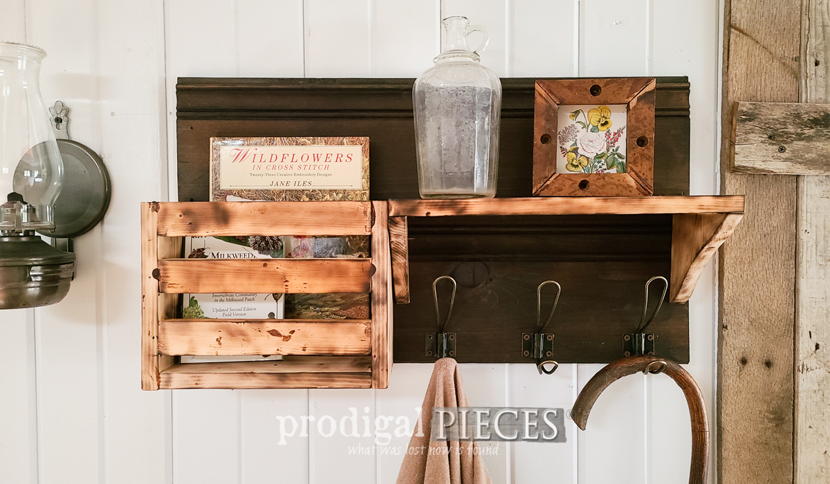 DIY Scorched Wood Shelf